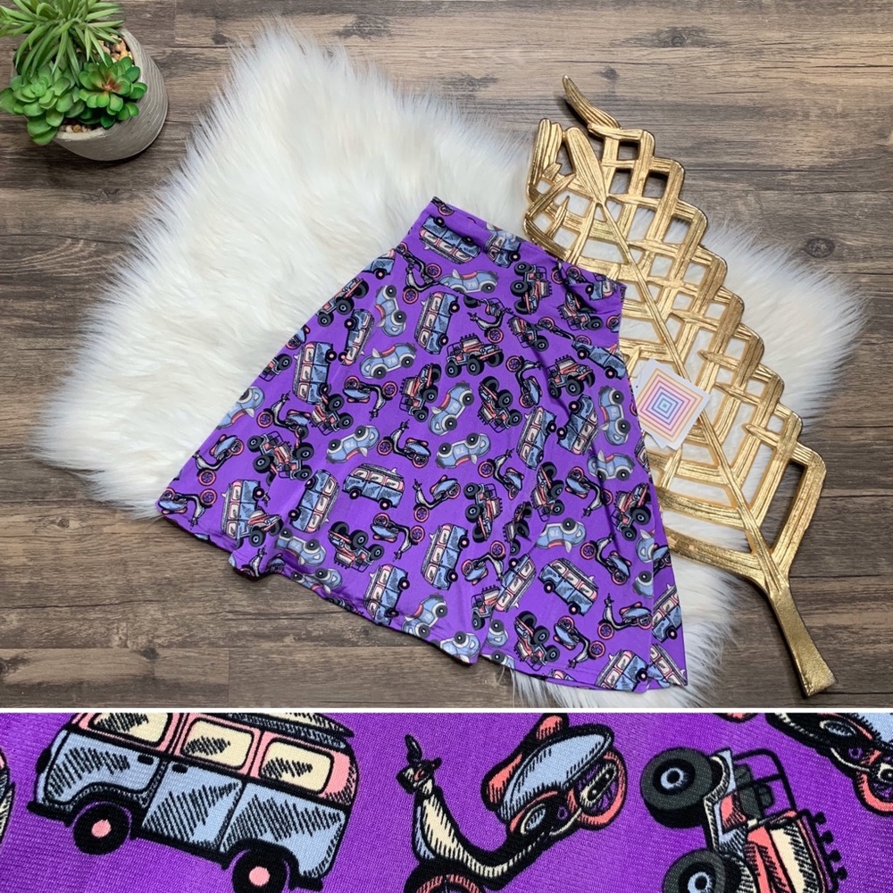 LuLaRoe Azure‎ Jeep Moped Volkswagen Skirt
